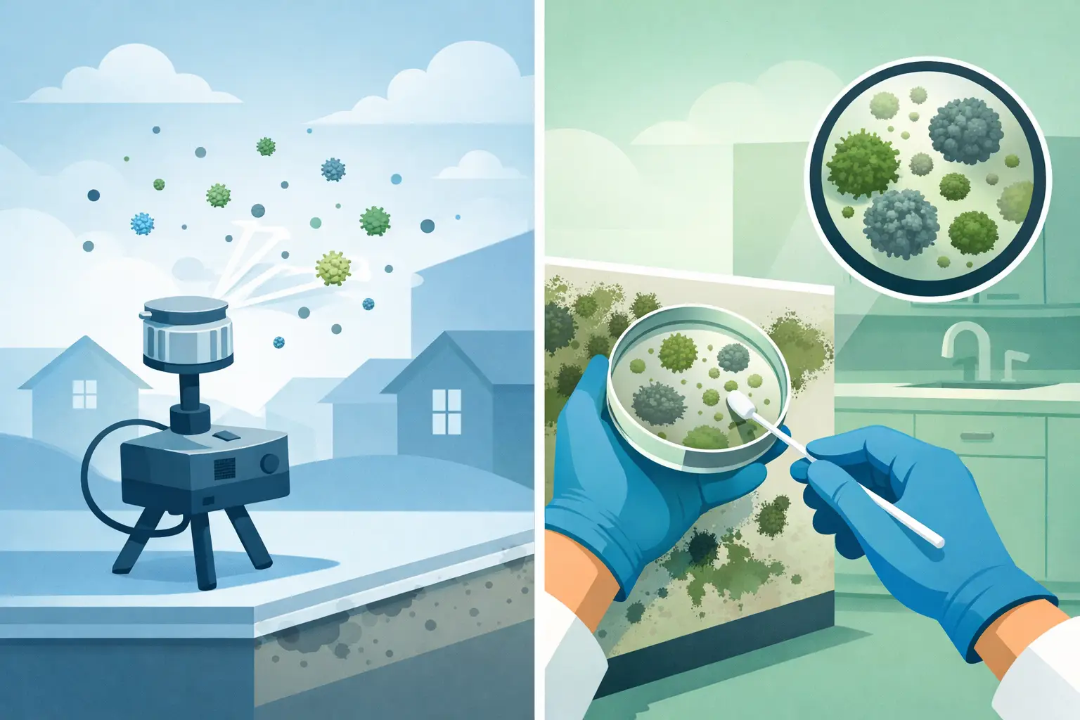 Air Sampling vs Surface Sampling for Mold