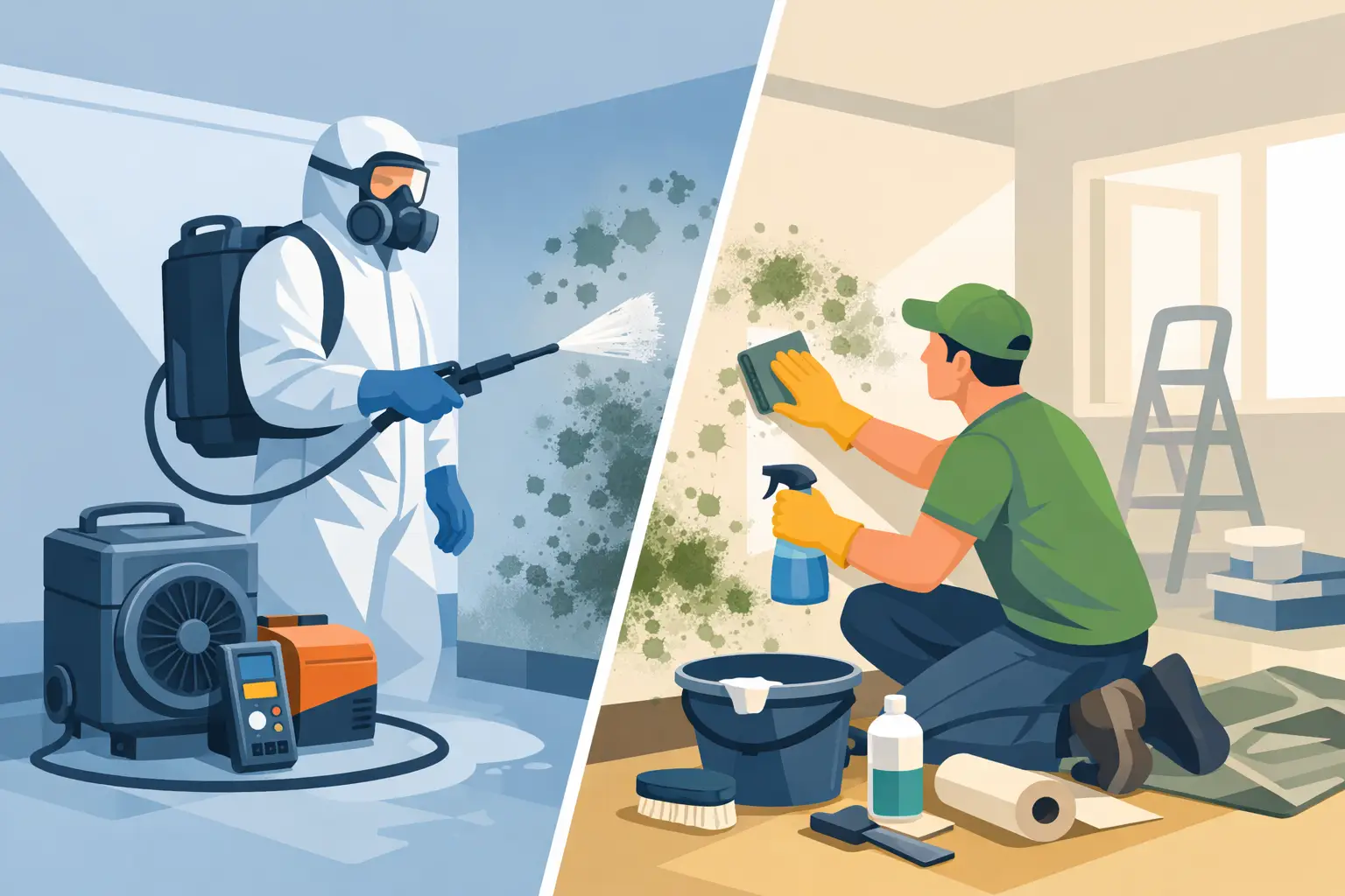 Professional Remediation vs DIY Mold Cleanup