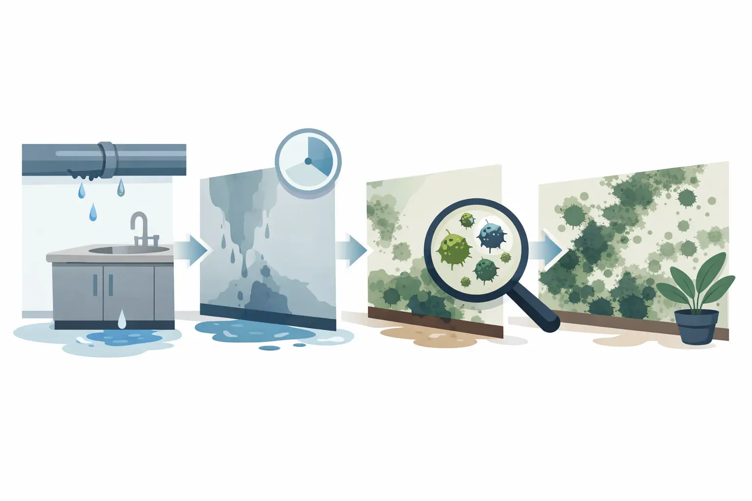 Water Damage Mold Timeline From Leak to Growth